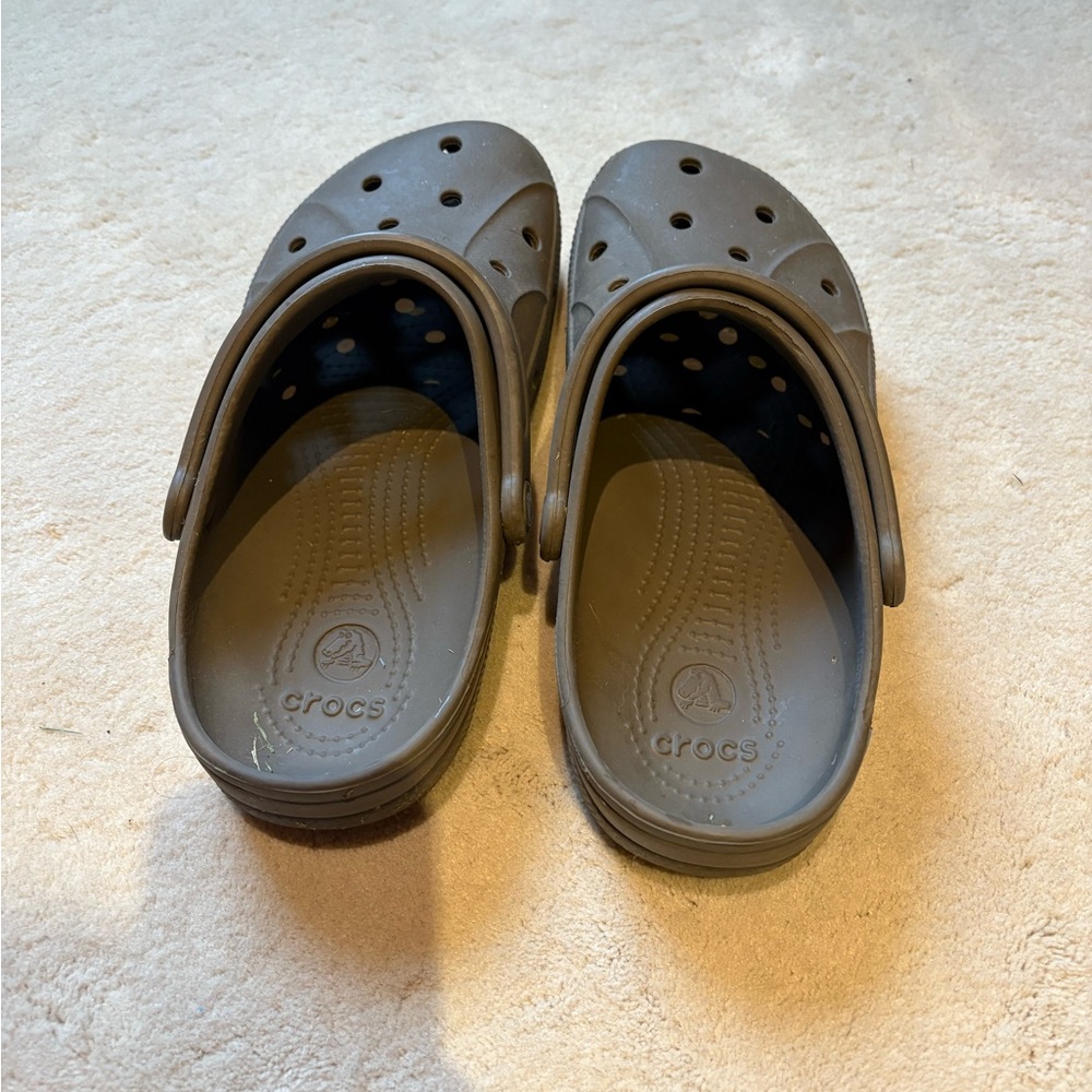 CROCS Dark Brown Slip-On Clogs
